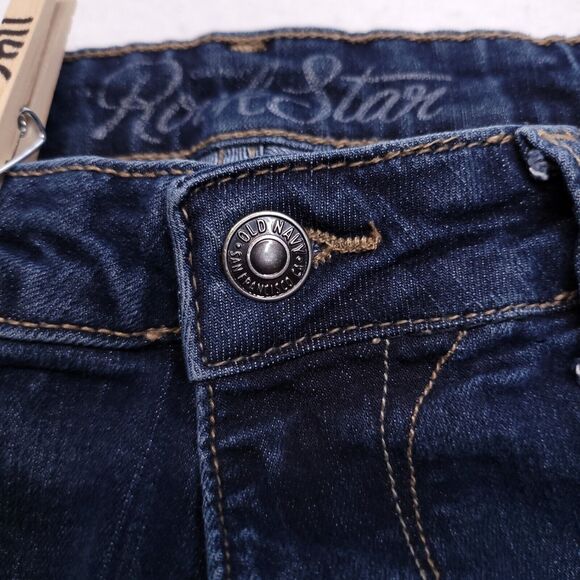 Old Navy Rock Star Casual Button Medium Wash Denim Jeans Womens Size 6 Blue - Picture 5 of 10